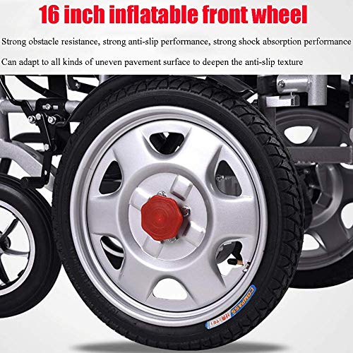 SISHUINIANHUA Electric Wheelchair Carbon Steel Material Intelligent Folding Powerful Safe Dual Silent Motor Electromagnetic Vehicle System Durable Wheelchair for Disabled Elderly - Thumbnail 4