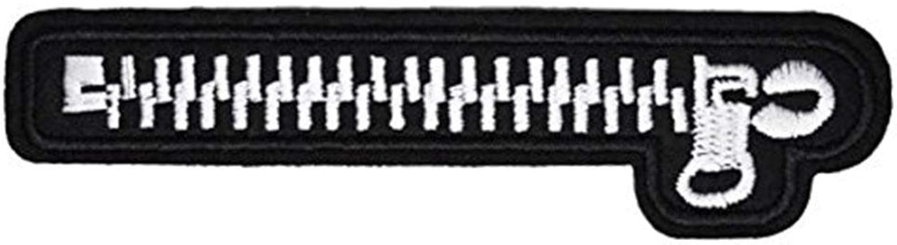 Amazon Co Jp ワッペン 刺繍ワッペン アイロン接着 縦3cm 横11 9cm 中サイズ チャック ファスナー アップリケ 手芸 ワッペンデコ ワッペンカスタム Wappen ジュエリー