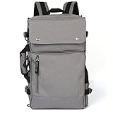 Fresion Travel Outdoor Sports Backpack College School Rucksack Laptop Back Packs Briefcase Crossbody Bag Men Women Gray