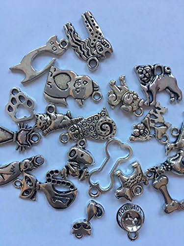 Embellish with Love Cat and Dog Metal Charms - 20 Pieces