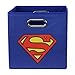 Superman - Folding Storage Bin for Toys - Bedroom Organizer - Fold-able Storage Bin with Large Capacity. Adult and Kids Room Décor, Solid Blue for All Ages!