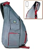 Sling Bag Crossbody & Over Shoulder - Spacious Sling Pack – Women & Men Compact Sling Backpack Grey - Best Organizer for Study, Sport, Travel, Camping, Walking, Hiking