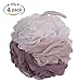 Bath Sponge, Loofahs Exfoliating Mesh Ball Body Bath Pouf Shower Wash Luffa Cleanse Soft 4 Packs 60 Gram Each for Men and Women by KRRAMEL