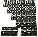 Dominoes Jumbo BLACK with White Pips _ Double Six Set of 28 dominoes