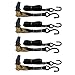 Tiger Tie Down Straps-4PK-Extra Long 20ft -500lb Load Cap, The Ultimate Ratchet Tiedowns, These Tie Down Straps Have A 1500lb Break Strength. Premium Heavy Duty Locking Straps Tiedowns