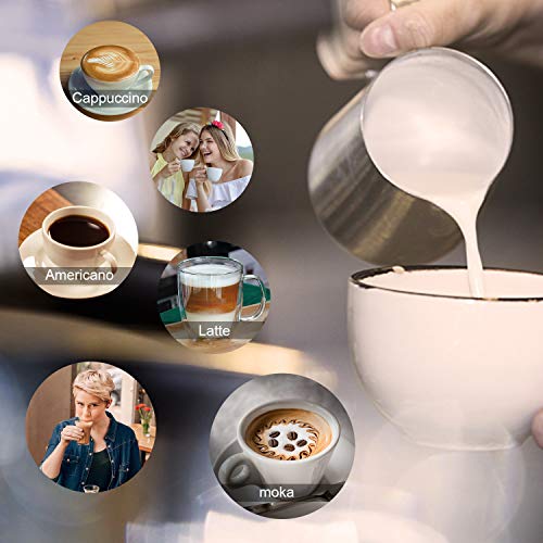 SOWTECH Macchina per Caffè Espresso e Montalatte Acciaio Inossidabile Coffee Maker, Espresso, Cappuccino e Latte Machiato