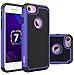 OEAGO iPhone 8 Case, iPhone 7 Hard Case [Drop Protection] [Shock Proof] Hybrid Dual Layer Rubber Plastic Impact Defender Rugged Slim Hard Case Cover Shell for Apple iPhone 8 / iPhone 7 - Blue