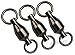 Ball Bearing Swivels Fishing Tackle, Barrel Swivels High Strength Stainless Steel Welded Rings Saltwater Fishing Swivels #0 30pcs