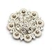 MarryAcc Berry Conchos with Screws Metal Flower Rhinestone Conchos 12 Pieces (Color 11)