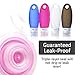 Leak-Proof 3oz Silicone Travel Bottles - Set of 4 + Bonus Toothbrush Cover