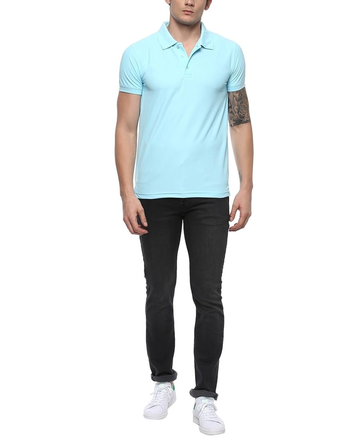 american crew men's polyester polo t-shirt blue_medium