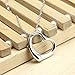 Sterling Silver Open Heart Necklace Pendant Quote 