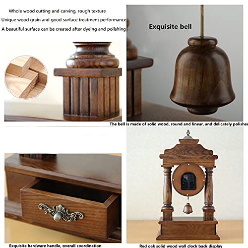 Mantle Clocks for Fireplace,Tabletop Grandfather Clock with Chime,Metal