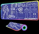 Mouse Pads Iron Man Gaming Mouse Pad RGB LED Large