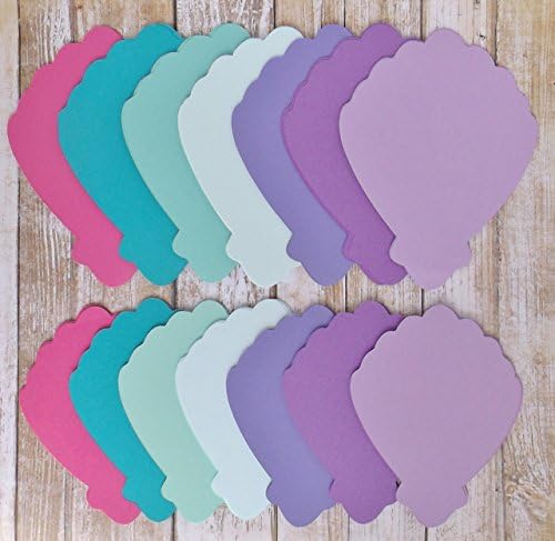 Clam Shell Die Cut Place Cards-Table Cards-Food and Drink Labels-Under the Sea Mermaid Birthday Shower Wedding-Small and Large