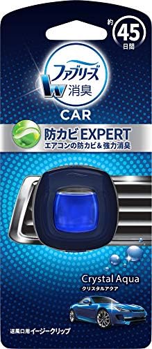 ファブリーズ 消臭芳香剤 車用 クリップ型 イージークリップ 防カビエキスパート クリスタルアクア 2 2ml