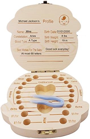 Personalized Baby Tooth Fairy Box for Boys - Personality Baby Shower Gifts - Name Customized