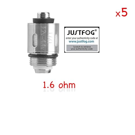 100% ORIGINAL - 5 AUTHENTIC Verdampferköpfe 1.6 ohm ersatzverdampferkopf für Justfog Q16 / P16A / P14A / Q14 / C14 / G14 / S1