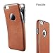 DICHEER Compatible iPhone 6 Case,iPhone 6s Case with Glass Screen Protector,Luxury Matte Brown Leather for Men,Dual Layer Hybrid Defender Soft TPU Bumper Best Protective Cover Classy Case Brown