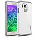 Galaxy Alpha G850 Case, RANZ Grey with White Hard Impact Dual Layer Shockproof Bumper Case For Samsung Galaxy Alpha G850