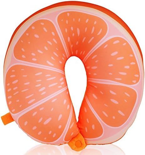 MDRN Life Neck Pillow for Travel - Cervical Support - Proper Posture Aid - Orange