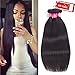 USOFT Brazilian Straight Virgin Human Hair Bundles With Closure Natural Color Remy Hair Weave Bundles With Lace Closure Soft and No Shedding(18