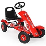 TecTake Go Kart Coche con Pedales rojo