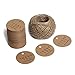 Thank You Tags,Kraft Paper Gift Tags,100 PCS Round DIY Crafts Tags with 100 Feet Jute Twine,Thank You for Your Kindness for Gift Wrap,Wedding Favors