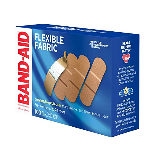 BandAid Brand Sterile Flexible Fabric Adhesive Bandages, Comfortable