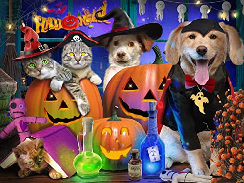 Vermont Christmas Company Halloween Pets Jigsaw Puzzle 550 Piece