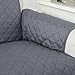 Home Fashion Designs Reversible Recliner Chair Protector. Furniture Protector for Living Room with Secure Straps. Furniture Protectors for Kids, Dogs and Pets. (Recliner, Light Grey/Dark Grey)