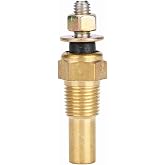 1/8 NPT One-Wire Brass Oil and Water Temperature Sender, 0-300&deg;F | Electrical sending unit for aftermarket car and truck temperature gauges