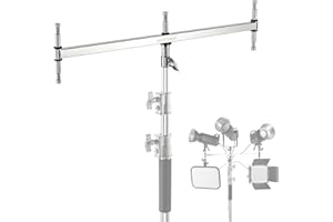 NEEWER Baby Triple Header Boom Arm with Five 5/8" Baby Pins for LED Light/Strobe Flash, One 1-1/8" Pin for C Stand/Light Stan