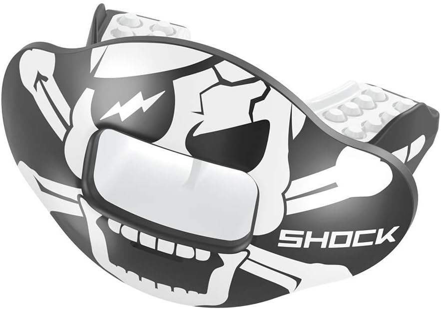 Shock Doctor Max Airflow 2.0 Lip Guard / Mouth Guard. Football Mouthguard 3500. For Youth and Adults OSFA. Breathable Wide Opening Mouthpiece. Helmet Strap Included