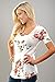 Shopglamla Criss Cross Print Boutique Short Sleeves Top. MADE IN USA