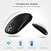 Vssoplor 8541645742 Wireless Mouse, 2.4G Slim Portable Computer Mice with Nano Receiver for Notebook, PC, Laptop, Computer-Black