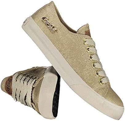 tenis coca cola dourado feminino
