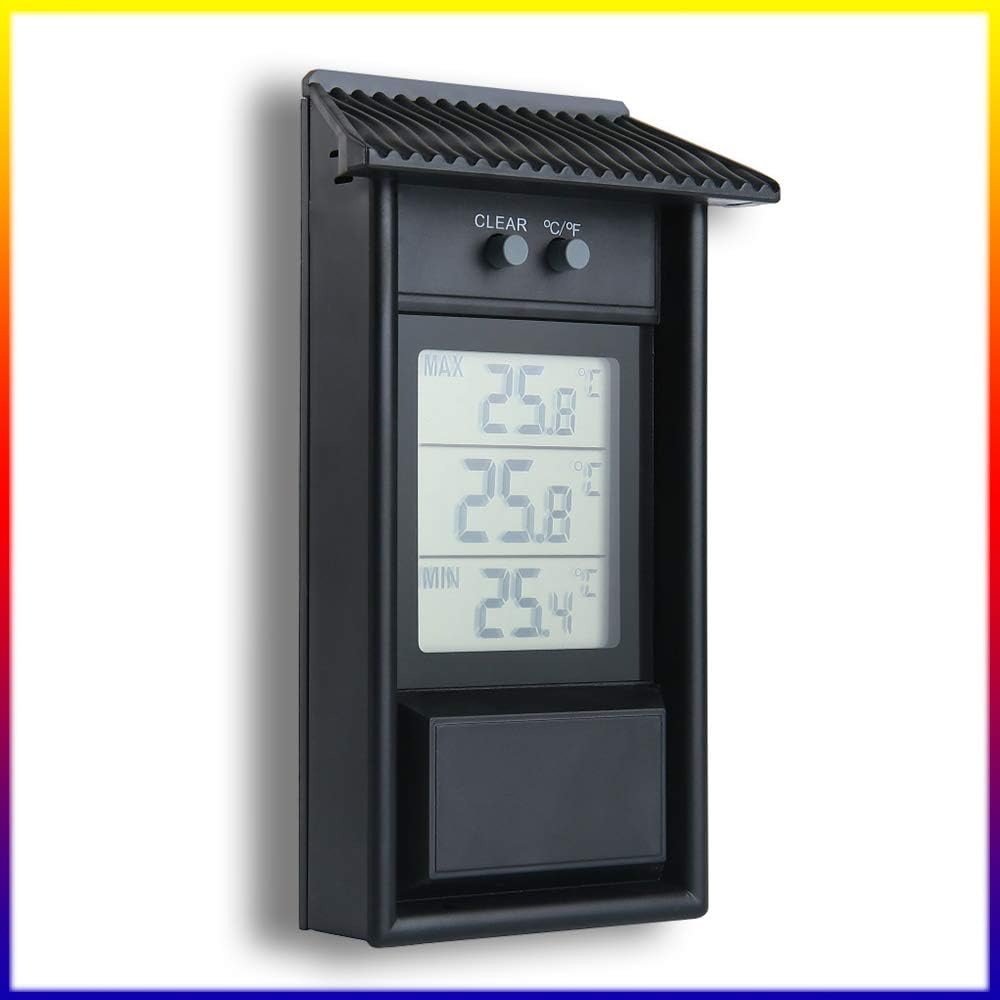 PopHMN Digital Max Min Greenhouse Thermometer, Waterproof Indoor