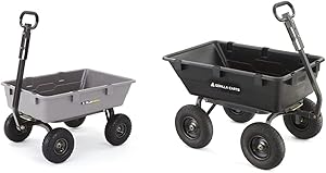 Gorilla Carts Poly Garden Dump Cart with Steel Frame and 10