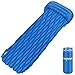 Angemay Ultralight Sleeping Pad - Ultra-Compact Camping Air Mattress for Backpacking, Travelinga and Hiking - Leakproof Portable Outdoor Sleeping Mat with Pillow, for Travel Beach Camping - Blue