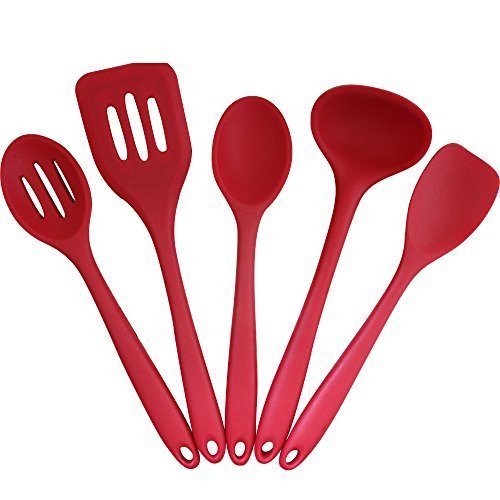 Silipro Premium Silicone Utensil Set With Solid Nylon Core, 5 Piece