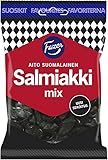 Fazer Salmiakki Mix - Original Finnish Salty Liquorice - Salmiak - Wine Gums - Candies - Sweets - Bag 180g.