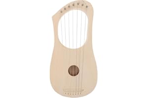 JOINPAYA 7-string Solid Wood Lyre Harp Diy Kit, Bass Lyre Harp Musical Instrument for Adults and Boys and Girls, String Post 