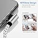 [3 Pack ] 10FT USB 90 Degree Right Angle Design iPhone Elbow Game Video Watching Aluminum Alloy Nylon Braided Cable Compatible with iPhone Xs/XS Max/XR/X/8/8Plus/7/7 Plus/6/6 Plus/ 5/5S More(Silver)