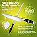 Professional 8 Inch Chefs Knife Set - High Carbon Chef Knife + FREE BONUS Kitchen Knife Sharpener Stainless Steel Rod - High Quality , Razor Sharp, Ergonomic Grip, Balanced Weight.By YourSharpChoices