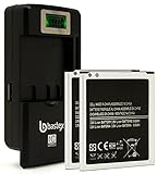 Two (2pk) Bastex Replacement Battery for Samsung Galaxy S4 I9500 3.8V 2600 mAh Plus One (1) Bastex External Dock LCD Battery Charger