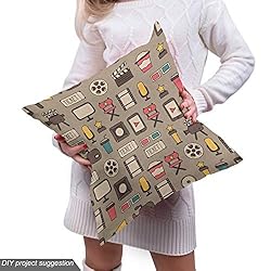 Lunarable Movie Theater Fabric by The Yard, Retro