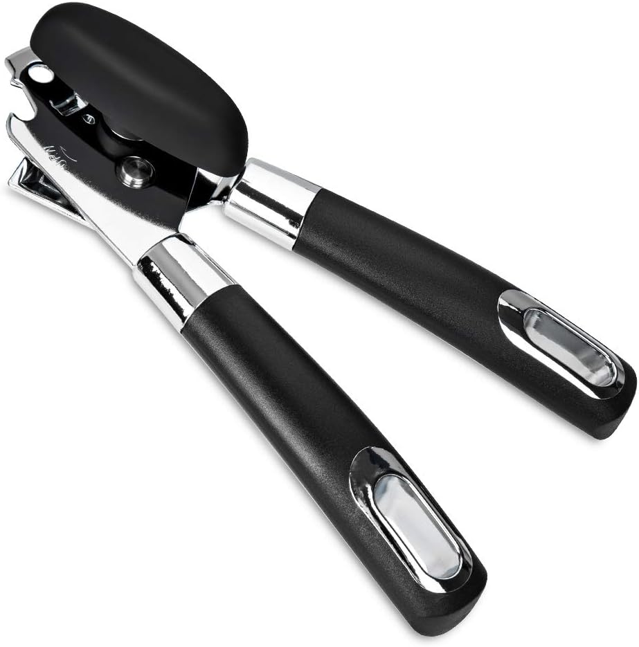3 in 1 Manual Can Openers, Tin Opener Also Work as Lids Off Jar Opener and Bottle Opener from LYSLEDa, Producing a Dull Edge That Won’t Cut Curious Fingers or Mouths