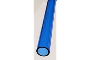 BEST ACRYLICS 1 Pc 1" Diameter x Nominal 36" (35 7/8") Long Clear BLue Translucent Acrylic Plexiglass Tube - 1" OD x 3/4" ID x 36"