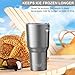 Chillz Stainless Steel Insulated Tumbler Bundle With Bonus Stainless Straw and Lid - 30 oz